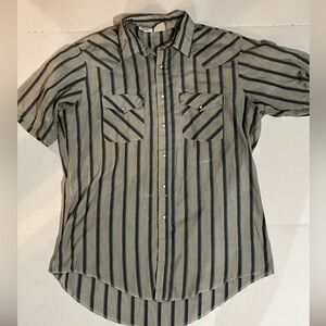 Vintage Western Frontier Men’s Pearl Button Shirt Size Large Short Sleeve